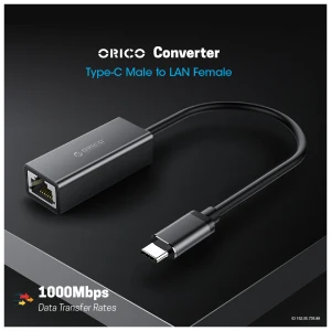 Orico Type-C Male to LAN Female Black Converter #XC-R45-V1-BK