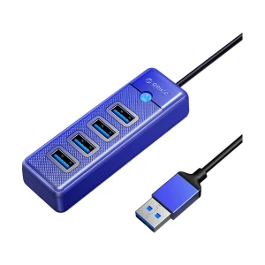 Orico USB Male to Quad USB 3.0 Female Blue HUB #PW4U-U3-BL
