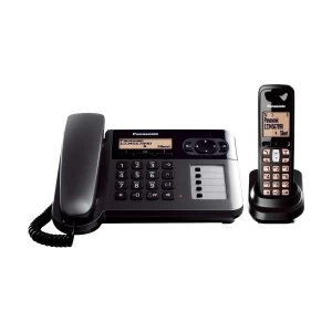 Panasonic KX-TGF110 Digital Corded/Cordless Black Phone Set