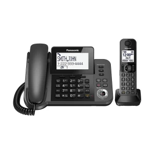 Panasonic METAllic Black KX-TGF350 Corded & Cordless Phone