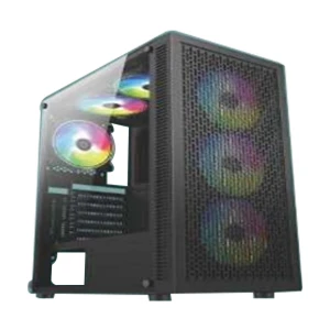 PC Power Dark Flow Mesh Elite Black Mid Tower ATX Gaming Desktop Case #PP-GS2406 BK