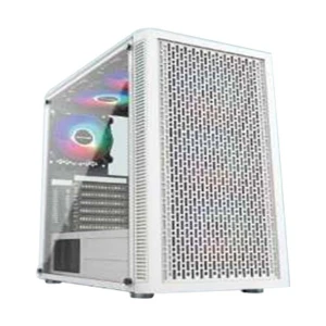 PC Power Dark Flow Mesh Elite White Mid Tower ATX Gaming Desktop Case #PP-GS2406 WH