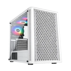 PC Power Dark Flow Mesh Elite White Mid Tower ATX Gaming Desktop Case #PP-GS2406 WH