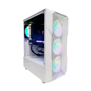 PC Power GC2301 Mesh Mid Tower White ATX Gaming Desktop Casing