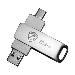 Pc Power P128 128GB USB 3.2 Gen 1 & Type-C OTG Silver Pen Drive