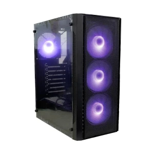 PC Power PG-200 Snow Black Mid Tower ATX Gaming Desktop Casing