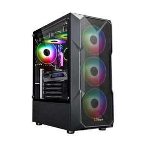 PC Power PG-GC2301 BK Mesh Mid Tower Black Gaming Desktop Case