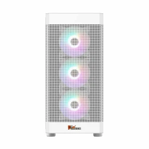 PC Power PG-H350 WH Icy Mesh Mid Tower White ATX Gaming Desktop Case