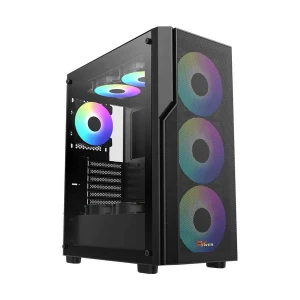 PC Power PG-H450 BK Zero Mesh Mid Tower Black ATX Gaming Desktop Casing