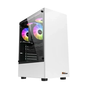 PC Power Snow Man Mid Tower White ATX Gaming Desktop Casing #PG-100 White
