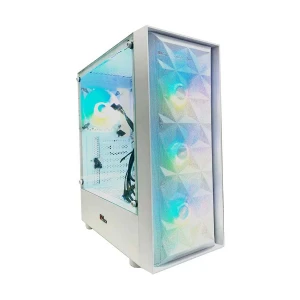 PC Power Wind Fury Mesh Mid Tower White ATX Gaming Desktop Case #PP-GS2402-WH