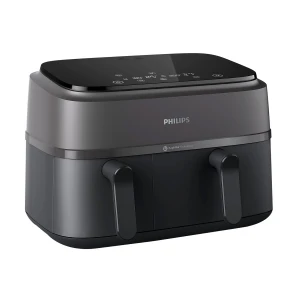 Philips 3000 Series NA350 9L 2750W Black & Charcoal Gray Dual Basket Air Fryer