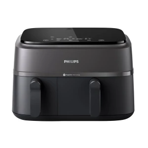 Philips 3000 Series NA350 9L 2750W Dual Basket Air Fryer (Black & Charcoal Gray)