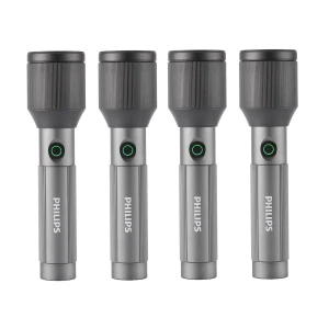 Philips SFL2142C4 Black & Gray 1000 Lumens Rechargeable Torch light Combo (4 Pack)