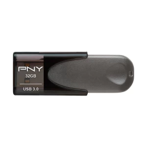 PNY Elite Turbo Attache 4 32GB USB 3.0 Black-Gray Pen Drive
