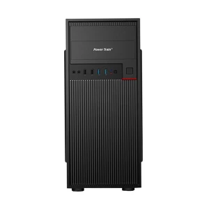 Power Train PT-277B Mid Tower Black ATX Desktop Case with Standard PSU