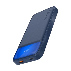 Promate Torq-10 10000mAh Navy 20W Power Bank with Digital Display