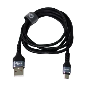 QGeeM USB Male to Micro USB, 1 Meter, Black Charging & Data Cable # QG-CCY01-1
