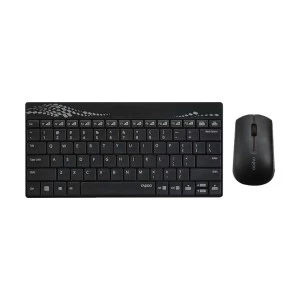 Rapoo 8000P Black Wireless Keyboard & Mouse Combo with Bangla