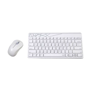 Rapoo 8000S White Wireless Keyboard & Mouse Combo with Bangla