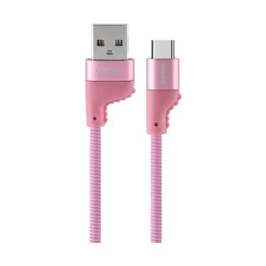 USB Male to Type-C, 1 Meter, Pink Data Cable