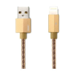 Remax USB Male to Lightning Gold 1 Meter Data Cable #RC-110i