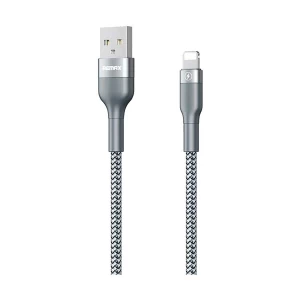 Remax USB Male to Lightning Silver 1 Meter Data Cable #RC-064i