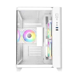Revenger Air Tank Mini Mid Tower White (Tempered Glass Window) Micro-ATX Gaming Desktop Case