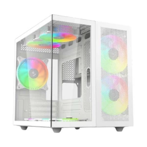 Revenger Duo Dynamic Mini Tower White Micro-ATX Gaming Desktop Casing