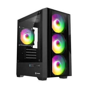 Revenger PHANTOM X Mid Tower Black (Tempered Glass Window) Micro-ATX Gaming Desktop Case