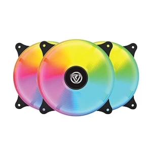 Revenger RAINBOW 3 120mm ARGB Black Casing Cooling Fan with Controller (3xFAN)