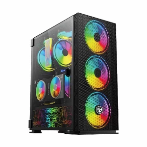 Revenger X8 Mesh Front RGB Mid Tower Black ATX Gaming Desktop Casing