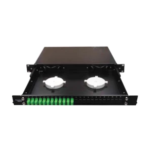 Rosenberger 1HU 24-Port LC-Duplex Single Mode Pullout-Type Splice Panel Set with Front Plate & Adapter