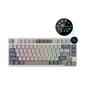 Royal Kludge N80 Low-Profile RGB Hot Swap (Brown Switch) Pearly Dawn (Sandy Grey) Mechanical Gaming Keyboard