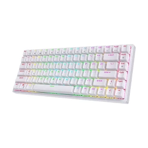 Royal Kludge RK 84 Tri Mode RGB Hot Swap Blue Switch White Gaming Keyboard