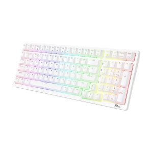 Royal Kludge RK 98 Tri Mode RGB Hot Swap (Blue Switch) White Mechanical Gaming Keyboard