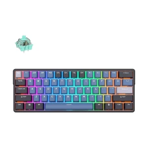 Royal Kludge RK61 Plus RGB Hot Swap (Sky Cyan Switch) Indigo Mechanical Gaming Keyboard