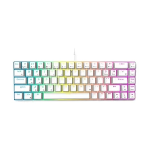 Royal Kludge RK71 Dual Mode RGB Hot Swap (Blue Switch) White Mechanical Gaming Keyboard