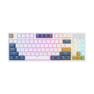 Royal Kludge RK89 Tri Mode RGB Hot Swap (Lemon Switch) White Mechanical Gaming Keyboard
