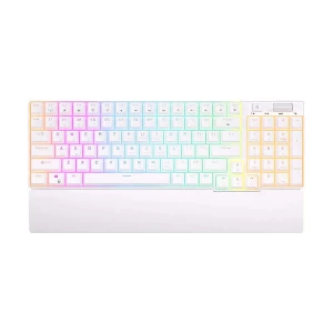 Royal Kludge RK96 Tri Mode RGB Hot Swap (Blue Switch) White Mechanical Gaming Keyboard