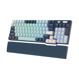 Royal Kludge RK96 Tri Mode RGB Hot Swap (Red Switch) Forest Blue Mechanical Gaming Keyboard
