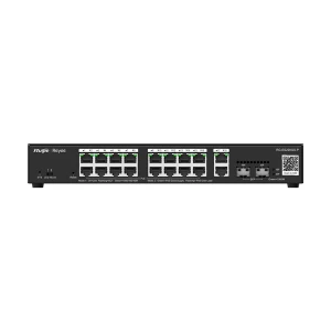 Ruijie RG-ES220GS-P 20 Port (16 Port Gigabit PoE+ + 2 Port Gigabit SFP + 2 Port Gigabit) Smart Cloud Managed PoE Switch
