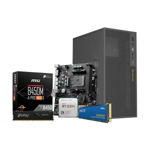 Ryans Office PC B585, AMD Ryzen 5 5600G 8GB DDR4 RAM, 512GB SSD Desktop PC (Without Monitor, KB and Mou)