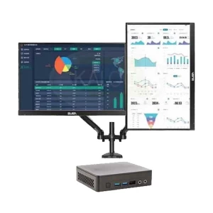 Ryans Terminal-L (Twin) Intel NUC Dual Terminal with Intel PQC N6005 NUC (128GB M.2, 4GB, ASUS VT229H 21.5 FHD Touch Monitor with Dual ARM Mount)