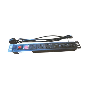 Safenet 8 Port 1U 13 AMP PDU For Server Rack #SN-1U-C8-KG