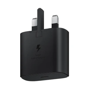 Samsung 25W USB-C Black Charger / Charging Adapter (3 Pin, UK)