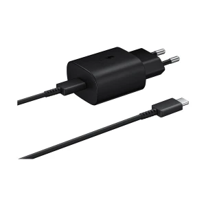 Samsung 25W USB-C Black Charger / Charging Adapter with Cable (2 Pin, EU)