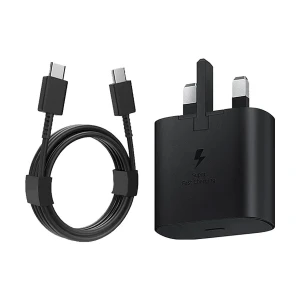 Samsung 45W USB-C Black Wall Charger With Cable (3 Pin, UK)