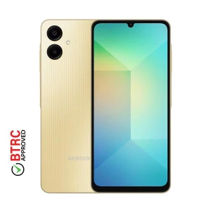Samsung Galaxy A06 6GB RAM, 128GB ROM Gold Smartphone