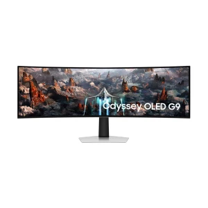 Samsung Odyssey G9 49 Inch DQHD Super Ultrawide OLED HDMI, Micro HDMI, DP, USB Curved Smart Gaming Monitor #LS49CG930SW / LS49CG930SWX (3 Year)